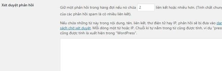 chống spam comment wordpress 2