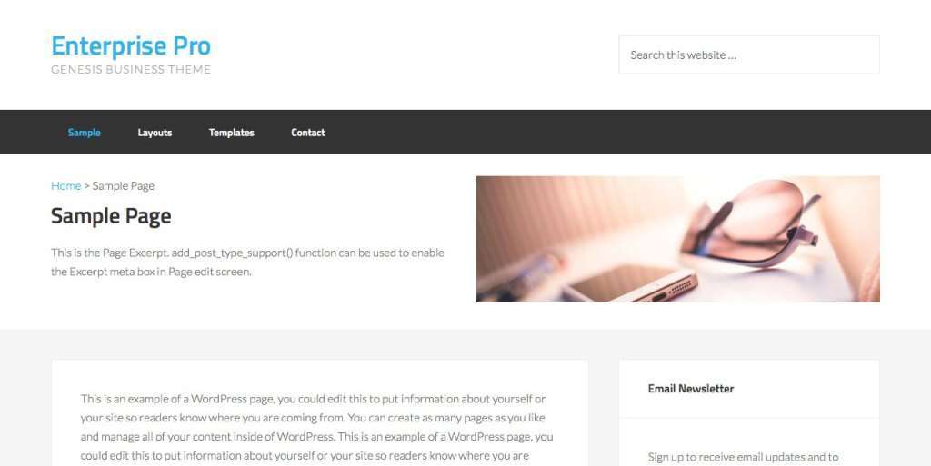 featured section page