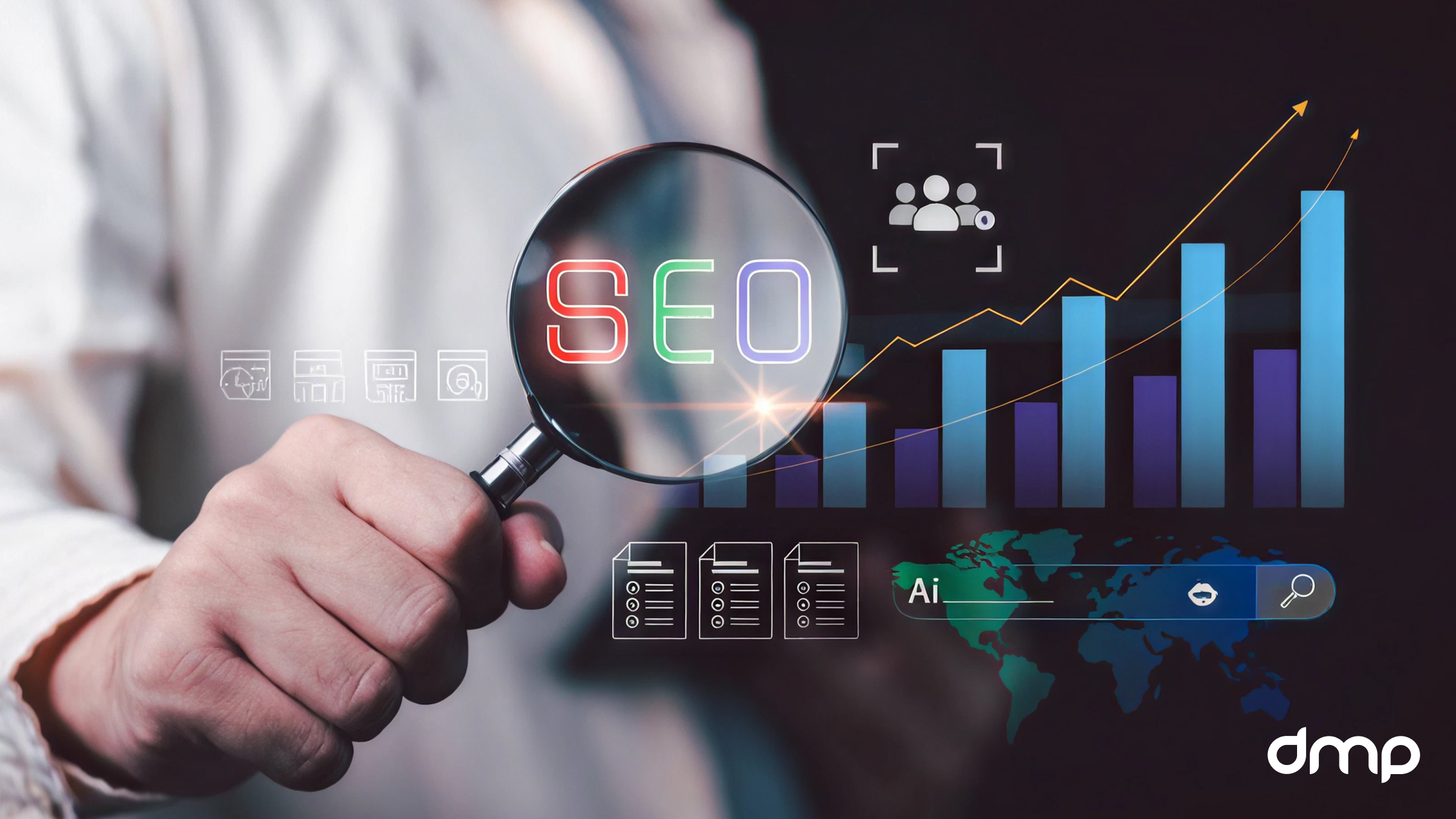 Hình minh họa chiến lược Organic Growth kết hợp SEO, Content Marketing và AI Search