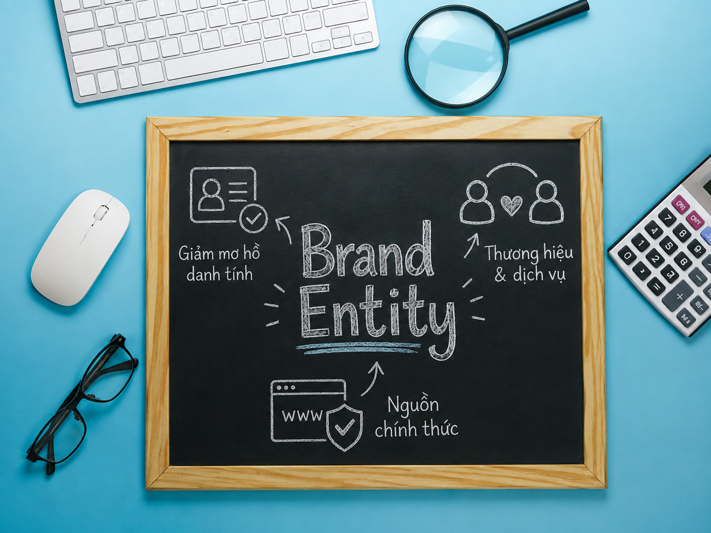 Entity SEO Là Gì? Cách Giúp Google Hiểu Thương Hiệu Và Chủ Đề Website 7 Minh họa Brand Entity giúp giảm mơ hồ danh tính, kết nối thương hiệu với dịch vụ và xác định nguồn thông tin chính thức.